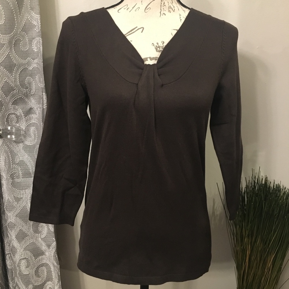 Ann Taylor Brown Top Size Medium